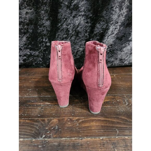 Sugar Juliette Maroon Wedge Ankle Boot Women/Sz. 8M EUC - Picture 6 of 9